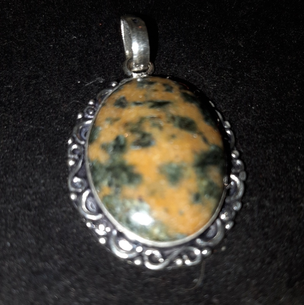 Green Tourmaline Gemstone Pendant:)